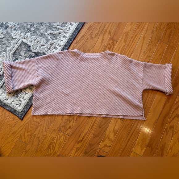 Free People Oversized Cropped Sweater Womens Size Medium - Picture 2 of 4